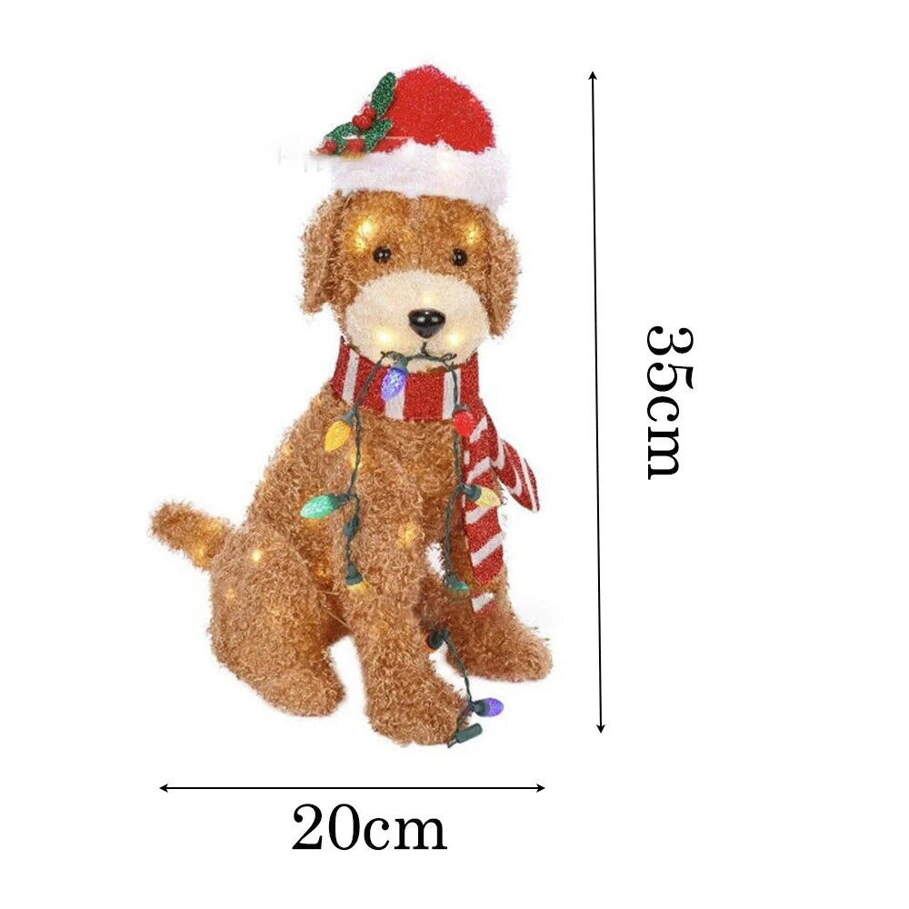 Christmas Outdoor Decorations Snowman Santa Dog Acrylic Garden Decor