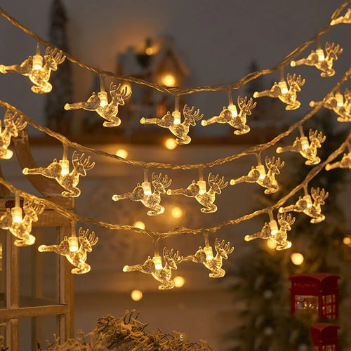 Christmas Tree LED String Light 1.5M 10LED Xmas Hanging Lamp Fairy