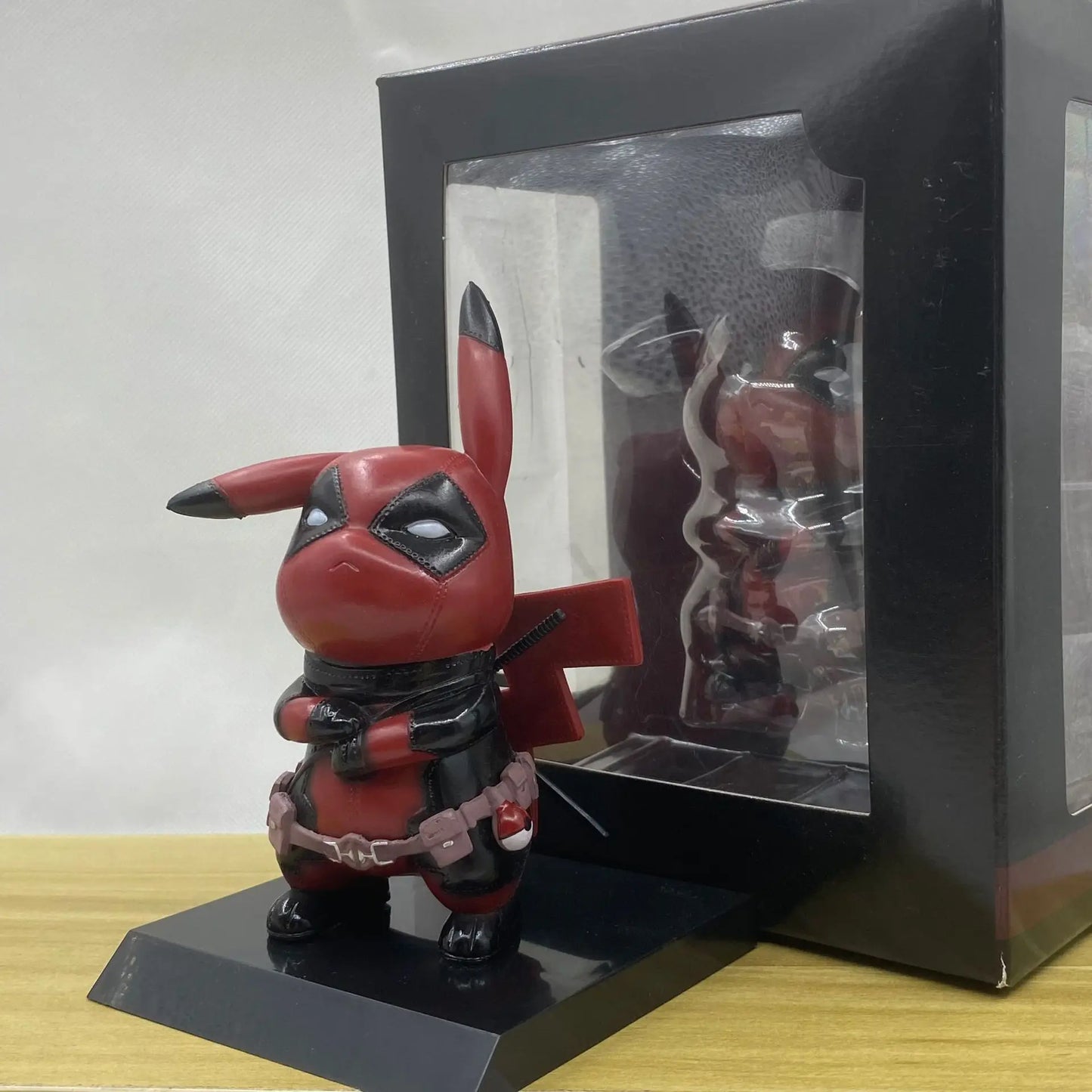 Pikachu Cos Deadpool Figure Q-Version Pikachu Action Figures Statue