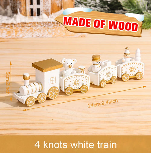 Christmas Wooden Train 2024 Xmas Ornament Merry Christmas Decorations