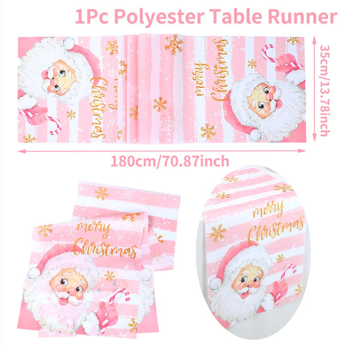 Christmas Polyester Table Runner Merry Christmas Decoration For Home