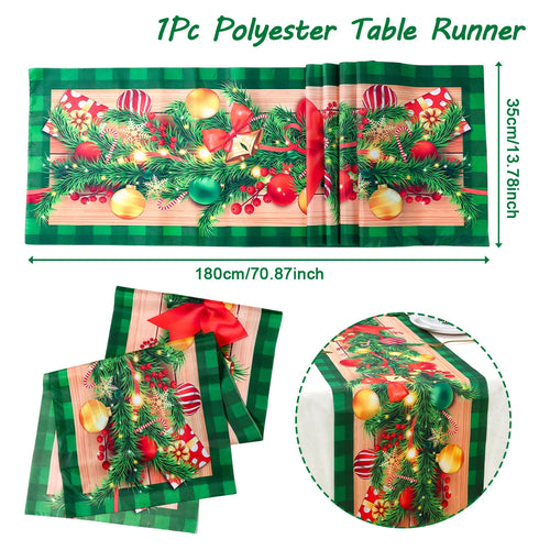 Christmas Polyester Table Runner Merry Christmas Decoration For Home