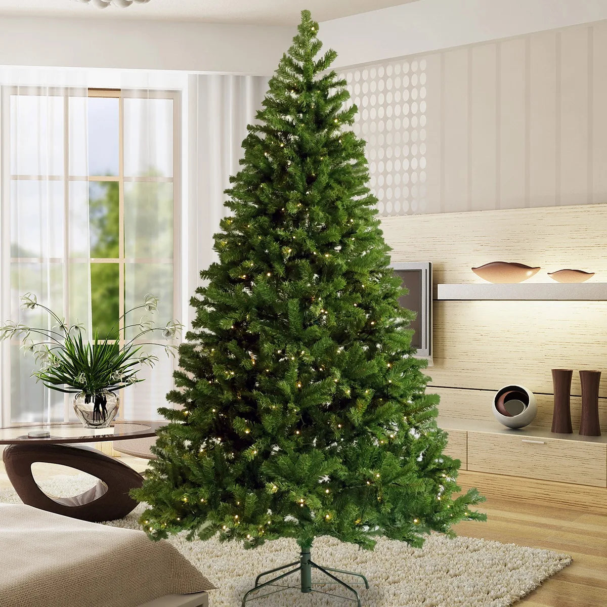 Artificial PVC Encrypted Christmas Tree with LED Lights 1.2m-3m