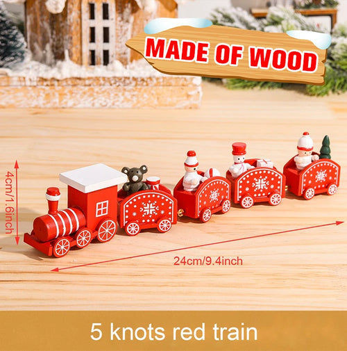 Christmas Wooden Train 2024 Xmas Ornament Merry Christmas Decorations