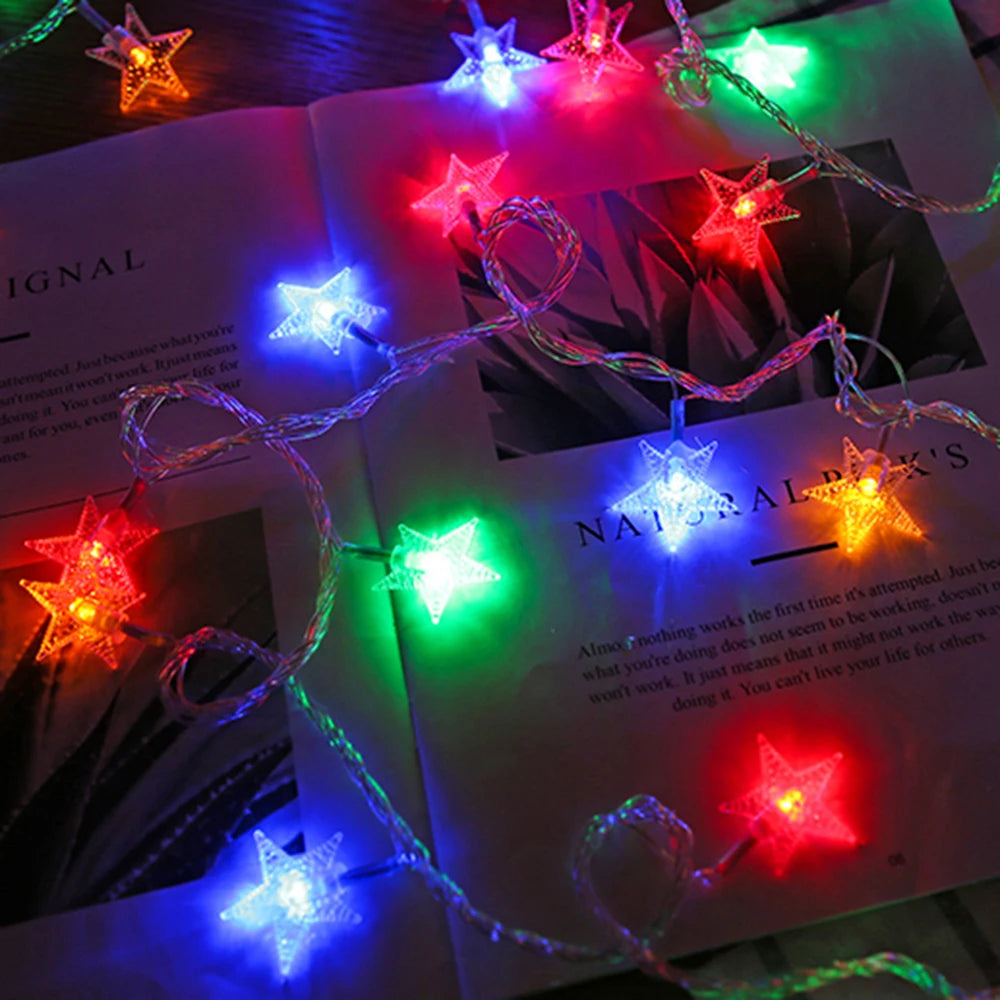 LED String Lights Outdoor Star Chain Lights Garland Lights Bulb Fairy