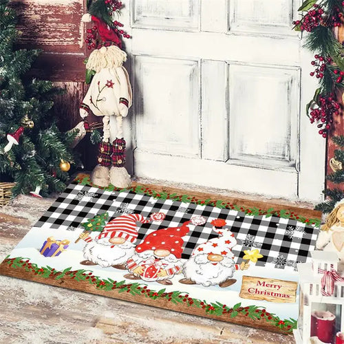 Christmas Decoration Floor Mat Entrance Door Bedroom Bath Toilet Anti