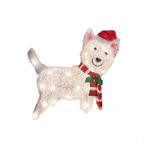 Christmas Outdoor Decorations Snowman Santa Dog Acrylic Garden Decor