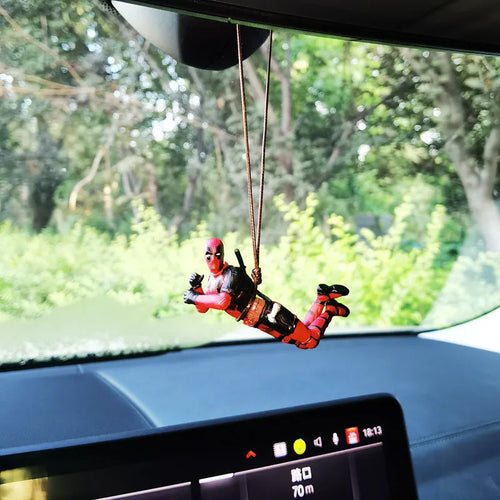 Marvel Deadpool Car Rearview Mirror Pendant Reading Deadpool Car