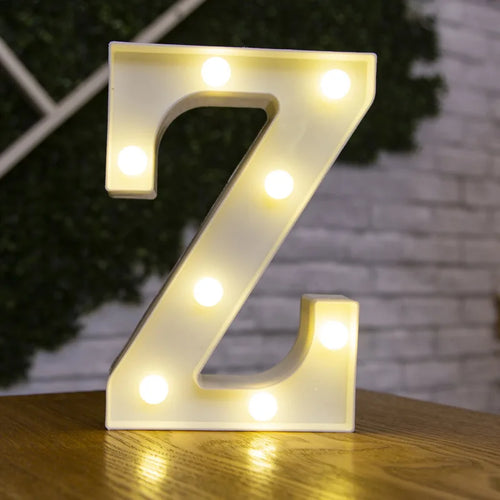 Alphabet Letter LED Lights Luminous Number Lamp Decor  Battery Night