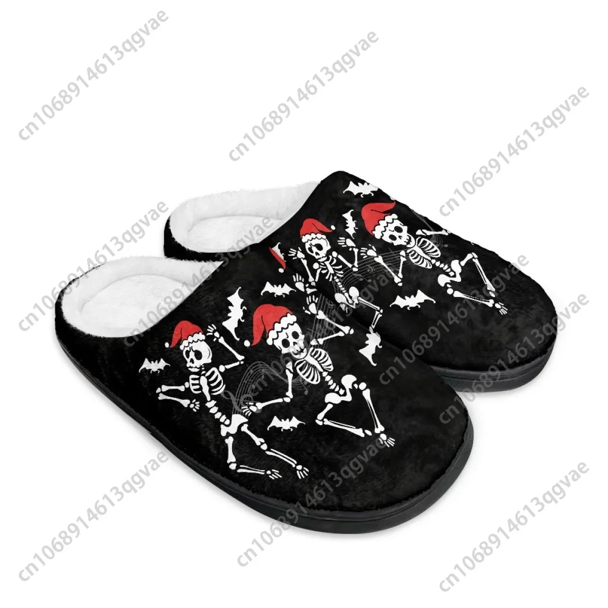 Merry Chrismas Cartoon Dwarf Deck the halls Home Cotton Slippers Mens