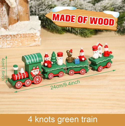 Christmas Wooden Train 2024 Xmas Ornament Merry Christmas Decorations