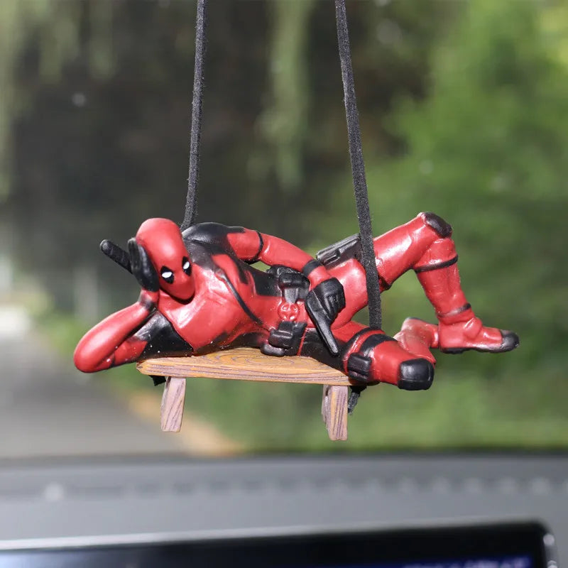 Marvel Deadpool Car Rearview Mirror Pendant Reading Deadpool Car