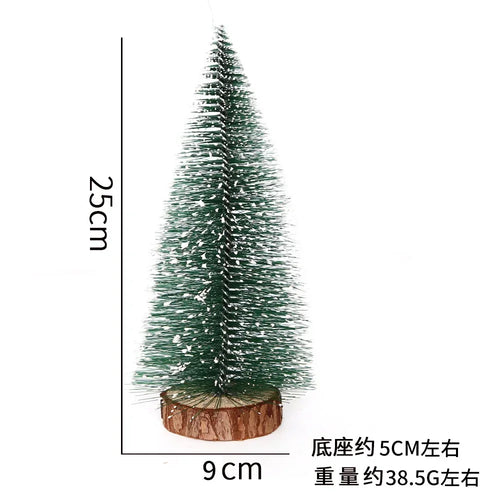 Mini Xmas Tree Tabletop Festive Ornament Merry Christmas Home