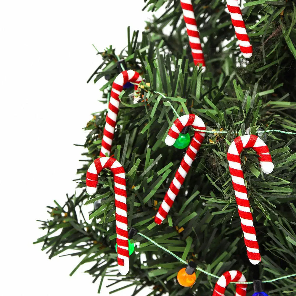 20Pcs Mini Candy Cane Christmas Tree Decoration Xmas Pendant DIY Home