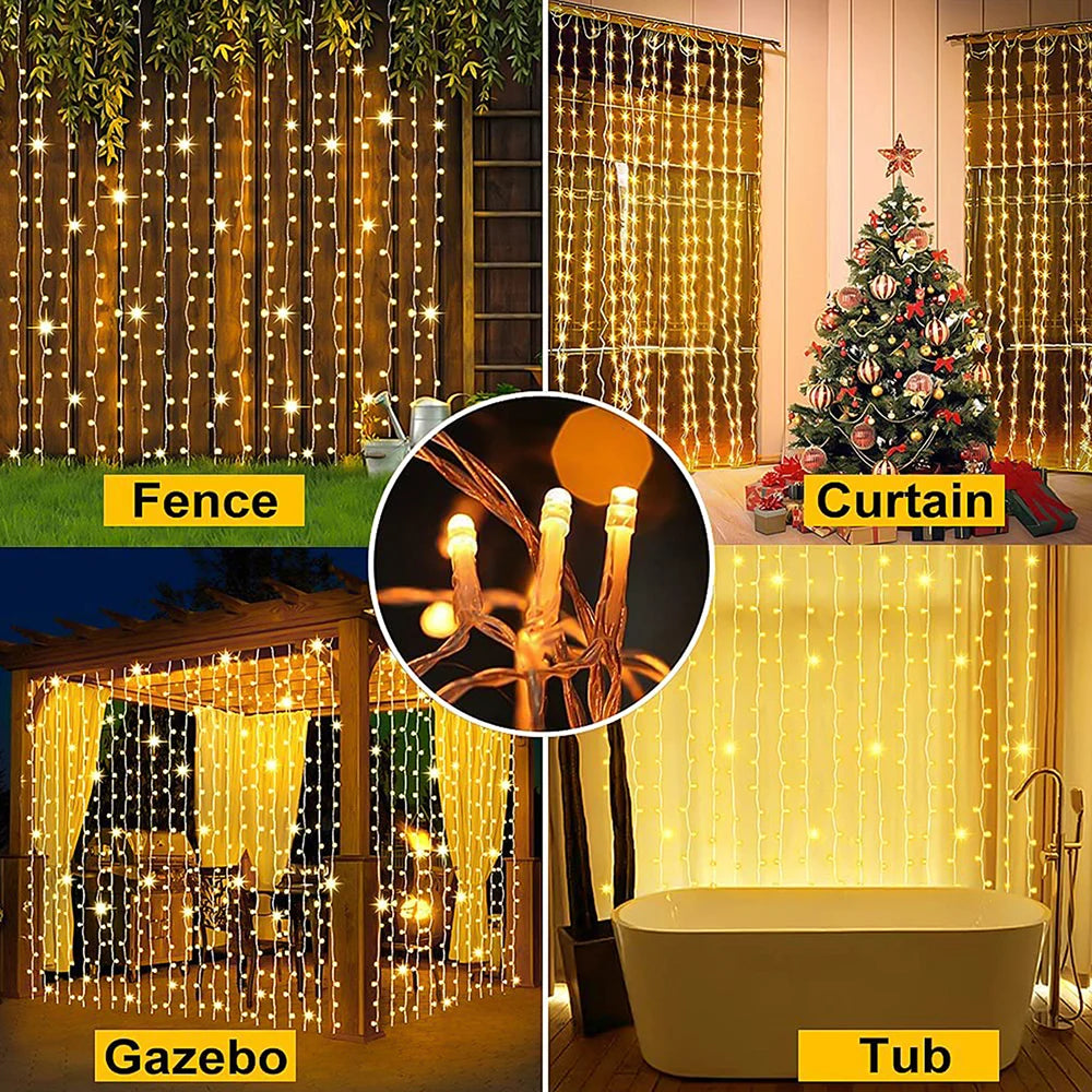 Solar Icicle String Lights 3.5M LED Waterproof Eaves Decor Light