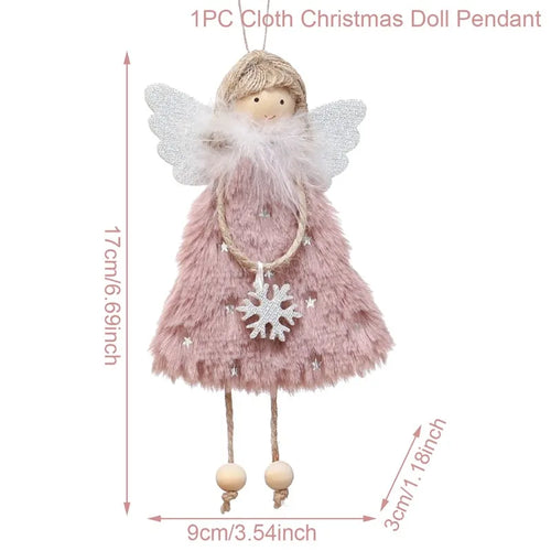 Christmas Angel Doll Pendants Xmas Tree Decor Merry Christmas