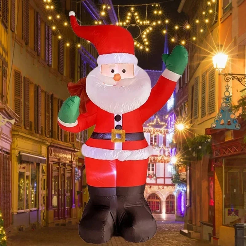 Backpack Santa Claus Christmas Decoration Inflatable Toys With LED