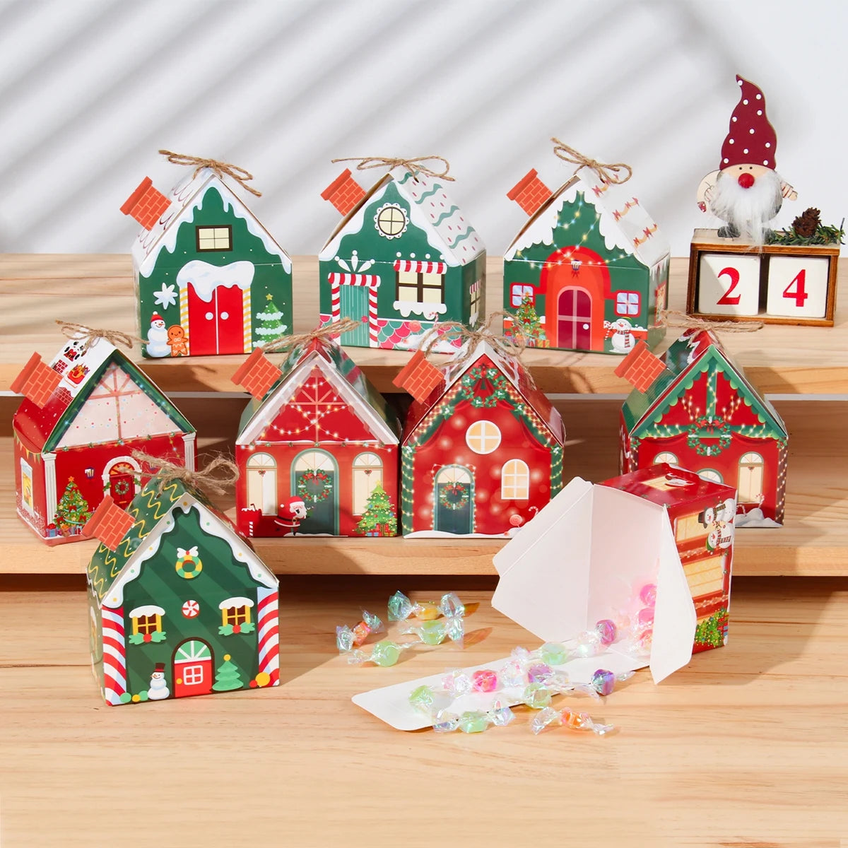 Christmas Gingerbread House Candy Box Merry Christmas Decoration For