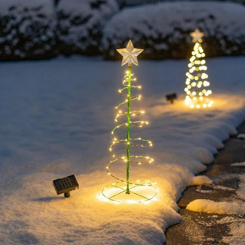 Outdoor Waterproof Solar Led Christmas Tree Decoration Solar Powered