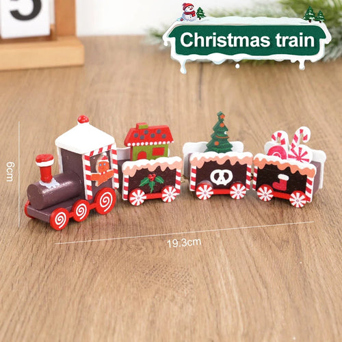 Christmas Wooden Train Ornament Merry Christmas Decoration For Home