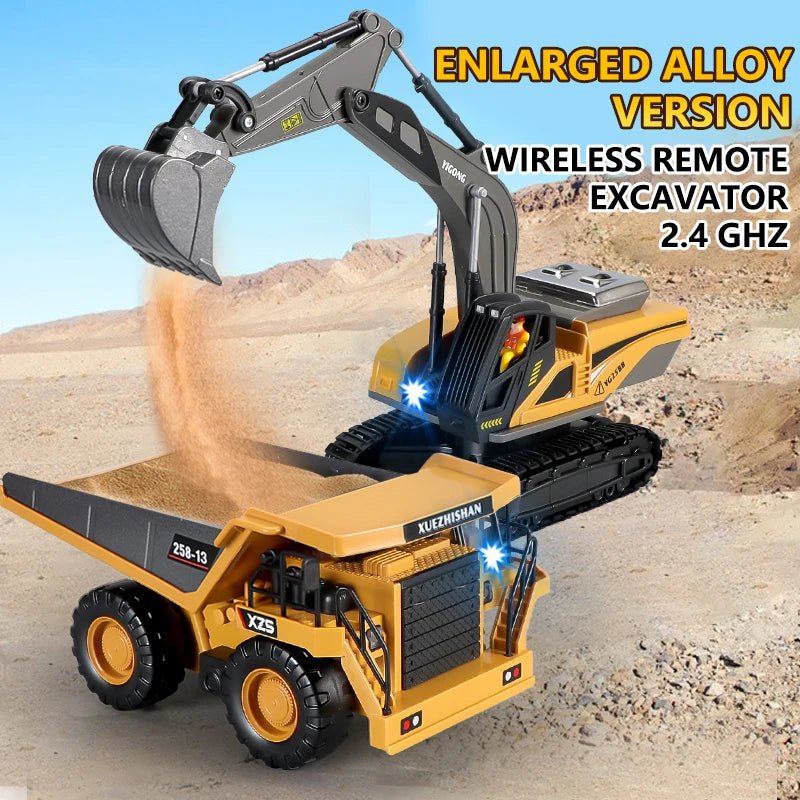 RC Excavator Dumper Car 2.4G Remote Control Engineering Vehicle