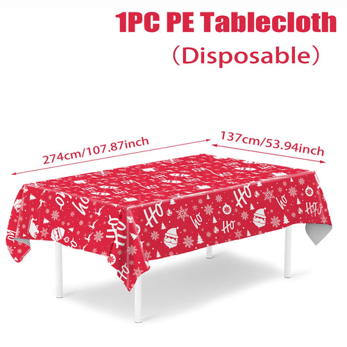 Christmas Tablecloth Merry Christmas Decorations For Home 2024 Navidad