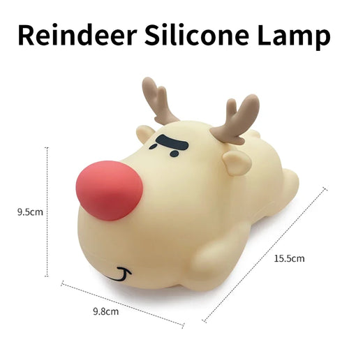 Reindeer Silicone LED Night Light for Kids Birthday Christmas Gift