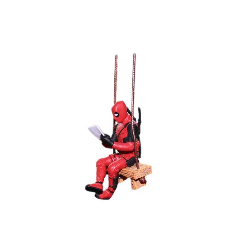 Marvel Deadpool Car Rearview Mirror Pendant Reading Deadpool Car