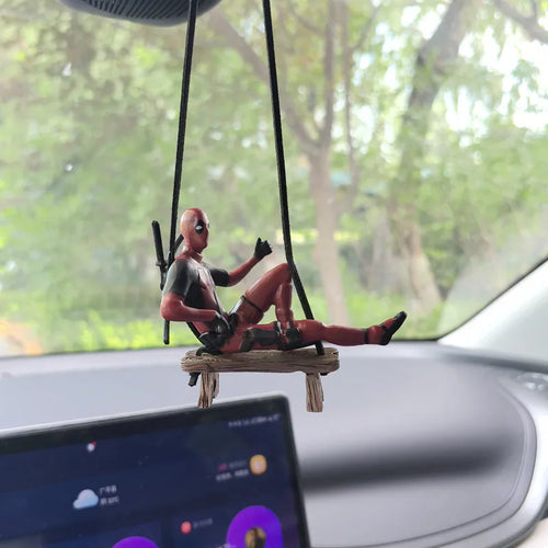 Marvel Deadpool Car Rearview Mirror Pendant Reading Deadpool Car