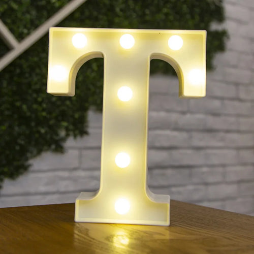 Alphabet Letter LED Lights Luminous Number Lamp Decor  Battery Night