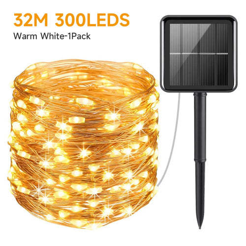 Solar Light Outdoor Waterproof 50/100/200/300 LED Lamp String For