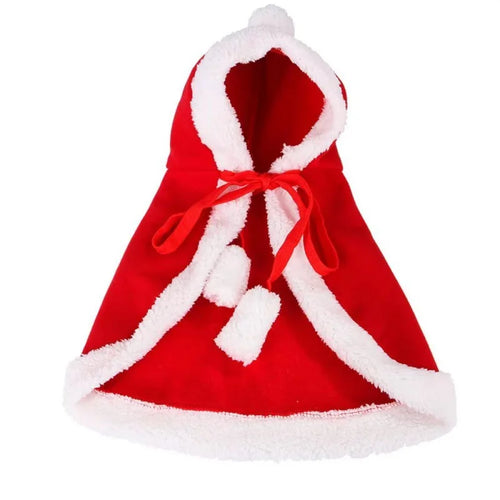 Cat Costume Santa Cosplay Funny Transformed Cat/Dog Pet Christmas Cape