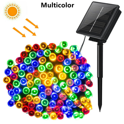 39ft LED Solar Light 100 Lights Outdoor Waterproof Fairy Garland