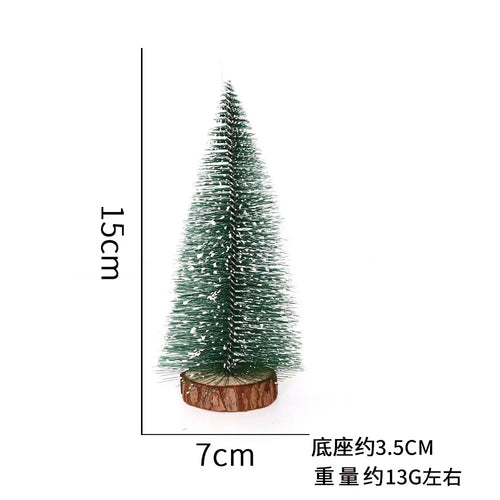 Mini Xmas Tree Tabletop Festive Ornament Merry Christmas Home