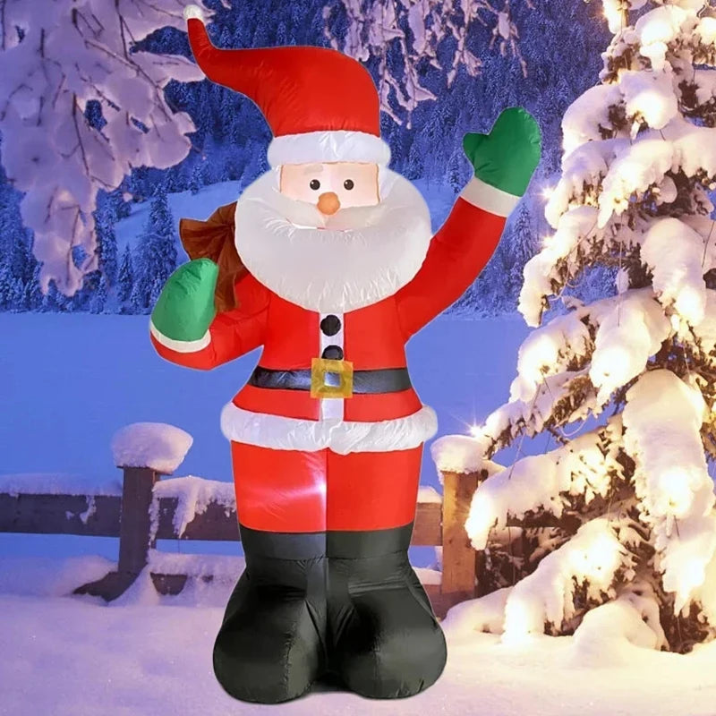 Backpack Santa Claus Christmas Decoration Inflatable Toys With LED