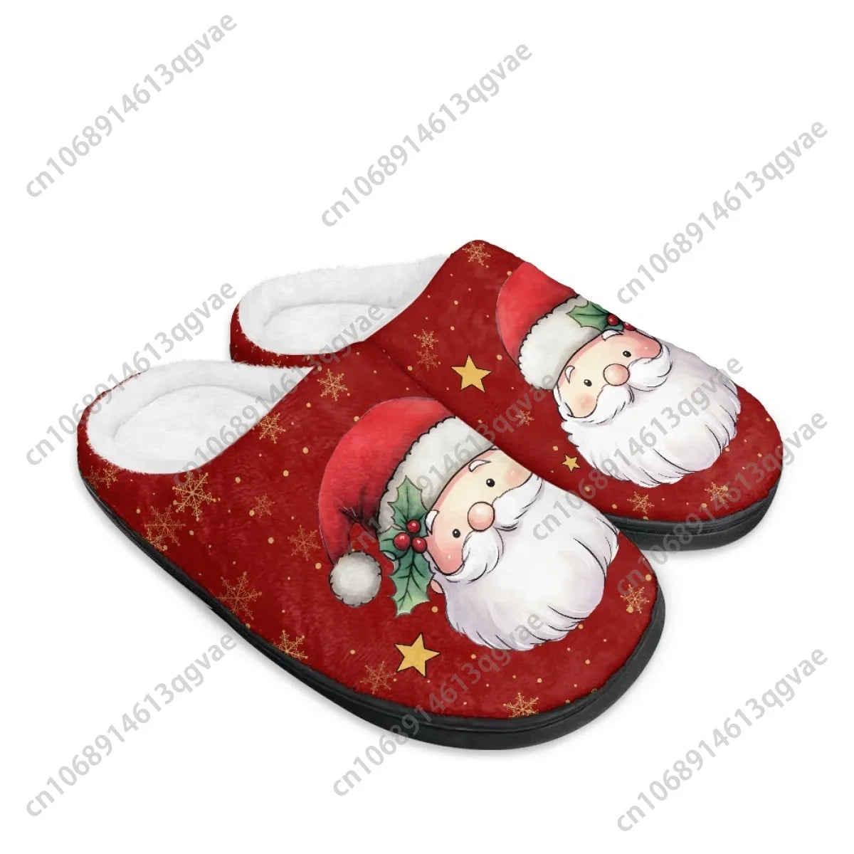 Merry Chrismas Cartoon Dwarf Deck the halls Home Cotton Slippers Mens