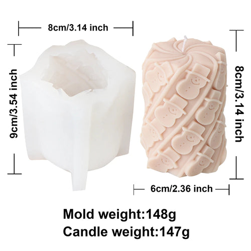 3D Christmas House Candle Silicone Mold DIY Creative Cabin Log Cabin