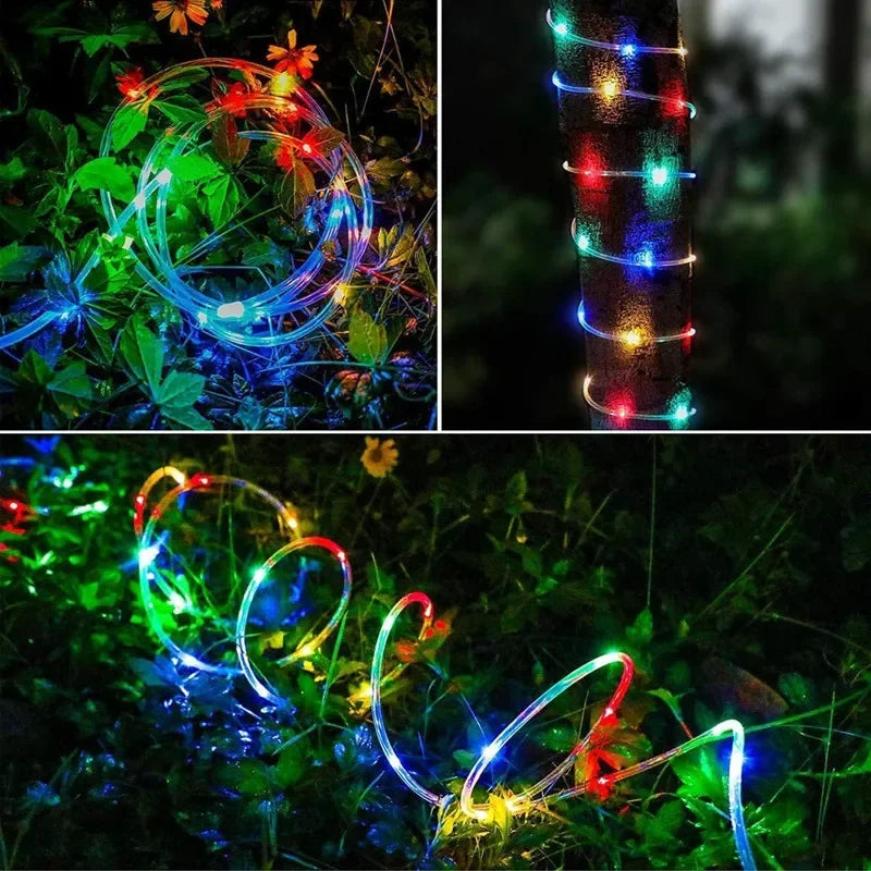 300LED Solar Rope Strip Light Outdoor Waterproof Fairy Light Strings