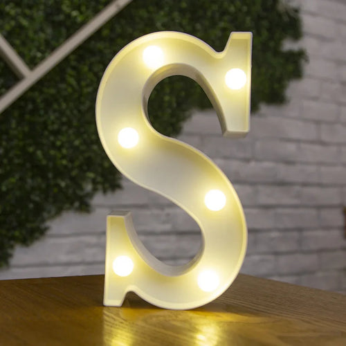 Alphabet Letter LED Lights Luminous Number Lamp Decor  Battery Night