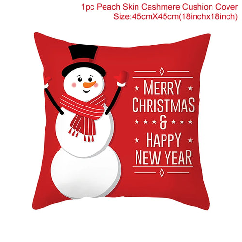 45*45 Christmas Cushion Cover Pillowcase Merry Christmas Decoration