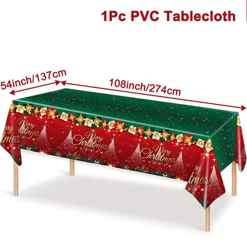 Christmas Tablecloth Merry Christmas Decorations For Home 2024 Navidad