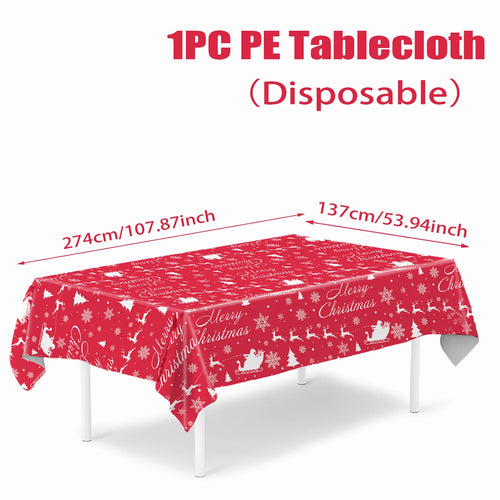 Christmas Tablecloth Merry Christmas Decorations For Home 2024 Navidad