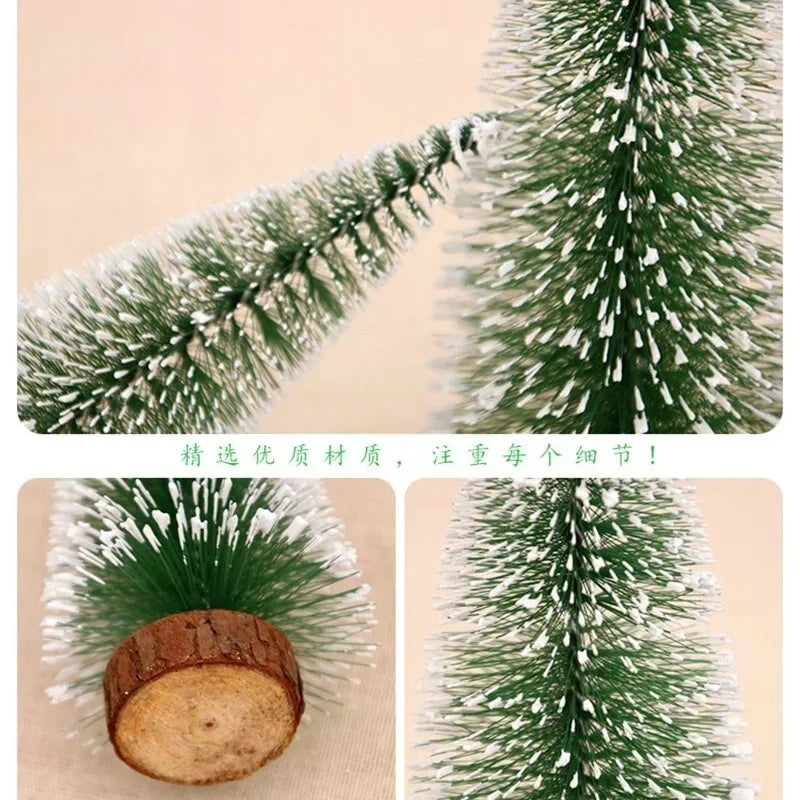 Mini Xmas Tree Tabletop Festive Ornament Merry Christmas Home