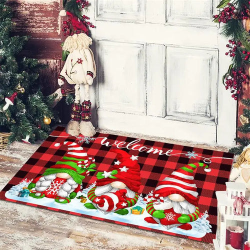 Christmas Decoration Floor Mat Entrance Door Bedroom Bath Toilet Anti