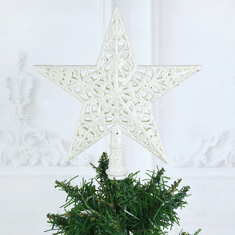 Christmas Tree Top Star Hollowed-Out Xmas Tree Top Sparkle Star