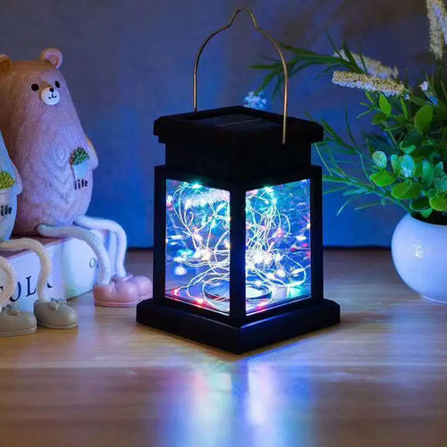 LED Retro Flickering Hanging Lantern Candle Bright Pathway Decoration