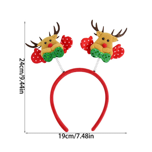 Merry Christmas Headbands Cute Xmas Santa Elk Antlers Headband Hair