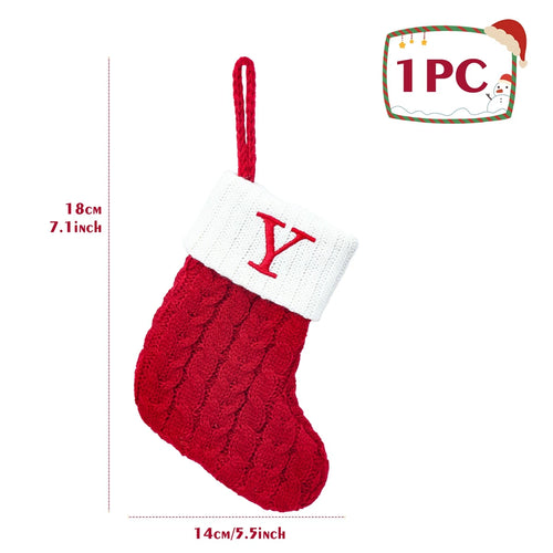 Christmas Alphabet Knitting Socks Christmas Gift Packing Bags