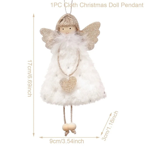 Christmas Angel Doll Pendants Xmas Tree Decor Merry Christmas