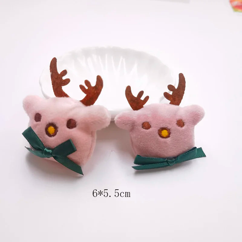 10PCS/Lot cartoon chrismas deer  Padded Applique Crafts for Children